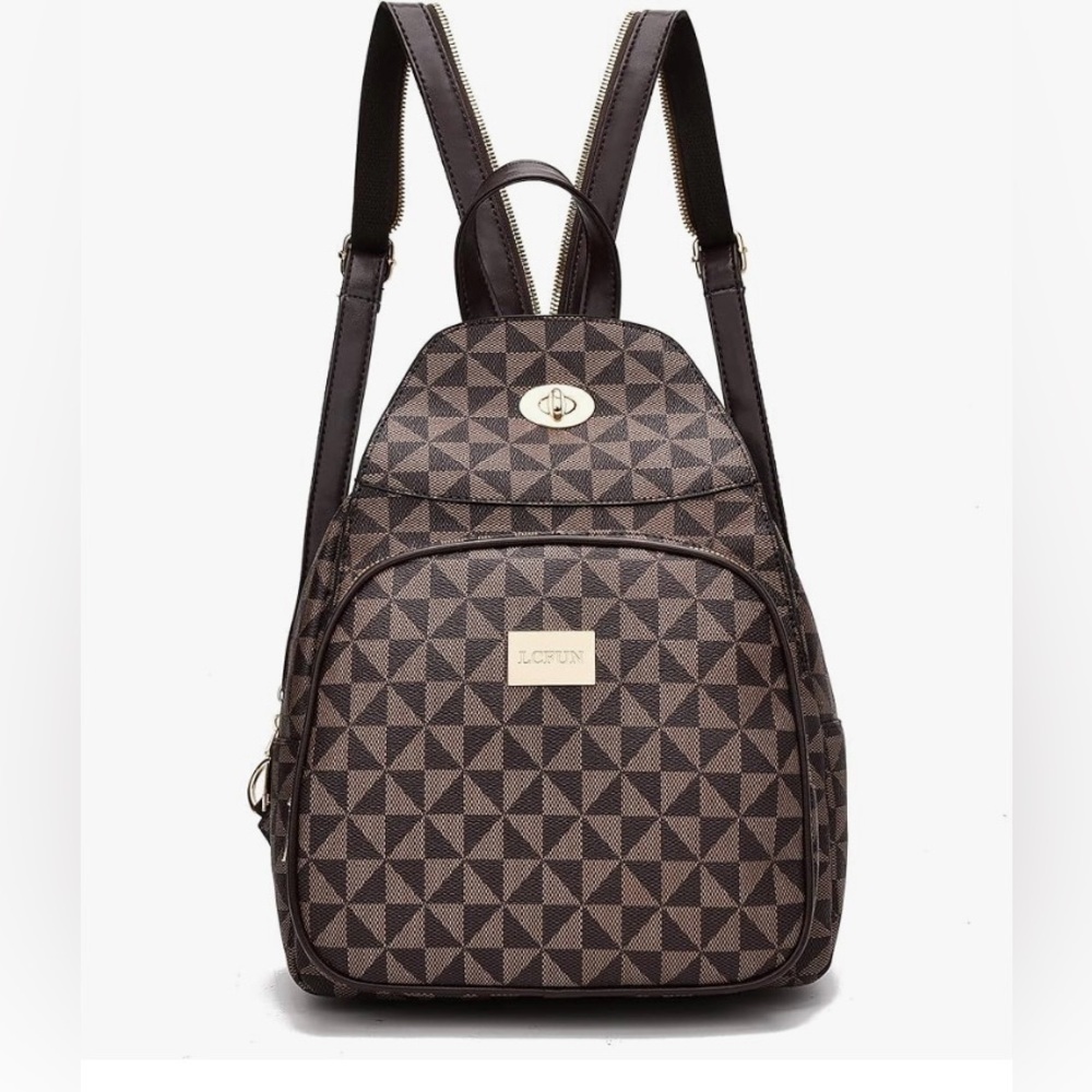NWT-LCFUN-GORGEOUS BLACK AND BROWN BACKPACK